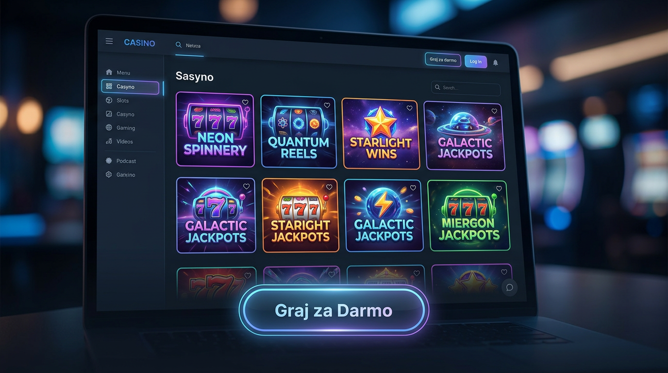 Interfejs nowoczesnego kasyna online z opcją darmowej gry bez logowania 2026